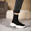 Wholesale-Boots Asumer Sneakers 2021 Est Knitting Ankle Women Round Toe Suede Leather Autumn Winter Flat Casual