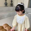 Cute baby girls lacework dot long sleeve casual dress Brother and sister clothes 210508