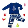 فستان عيد الميلاد الصلبة ألوان ييلك طباعة عائلة مطابقة بيجاماس مجموعة ParentChild Home Service1896370