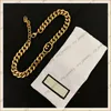 22 Man Gold Bracelet Collier Ensemble Femmes Luxurys Designers Bijoux Hiphop Chaîne Simple Bracelet Collier G Lettre Mens Marque Brac2871795