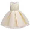 Fantaisie Bébé Filles Pepeant Fleur Robe pour la dentelle Dossier Parti de mariage ES Enfants Princess Enfants Vêtements 210508