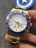 MENS Titta på toppkvalitet Automatiska mekaniska klockor fulla rostfritt stål keramiska bezel drive montre de luxe armbandsur icke-blekande klockor för män