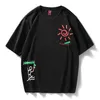 Casual Loose Print Mäns T-shirt Original Rolig Sommar Oversize Par's Street Hip Hop Tee Top Shalf Sleeve Tees