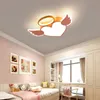 Nordic dziecięcy pokój LED sufitowe oprawy różowy sypialnia restauracja proste lampy nowoczesne oświetlenie domowe kreatywne studium dom kryty anioł kreskówka lampa sufitowa