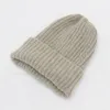 Women Solid Knitted Warm Soft Trendy Hats Simple Korean Style Womens Acrylic Casual Caps Elegant All-match Beanie