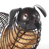 Tooarts Figurine di animali in metallo Bassotto Vino Contenitore di sughero Moderno Artigianato in ferro artificiale Accessori per la decorazione della casa Regalo 210318