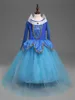 Kinderkleding Cosplay Prinses Kostuum Kinderen Fancy Doopjurken Paars Navy Geel Lovly Leuke Lange Mouw