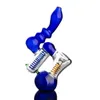 Black Blue Hookah Inline Percolator Glass Bubbler Sherlock Tubo manual Dab Patela Smating Bong Acessórios para Bubblers Burner de óleo