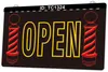 TC1324 Open Kapper Palen Haar Cut Shop Light Sign Dual Color 3D Gravure