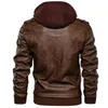 Herenleer Jassen Herfst Casual Motorfiets PU Jas Biker Lederen Jassen Merk Kleding EU maat 211018