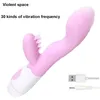 Massage 12 Speed ​​Dual Vibration Av Magic Wand G Spot Kanin Vibrator Vagina Clitoris Stimulator Massager Sexleksaker För Kvinna Sexleksaker