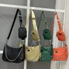 Fashion Brand Women Evening Bags Wallets Set Nylon Straps Lady's Shoulder Bag