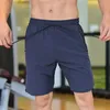 2021 Mannen Running Shorts with Rits Pocket Zomer Sneldrogende Fitness Bodybuilding Sweatpants Gym Sport Training Broek