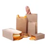 Presentförpackning 10st Kraftpapperspåsar mat te liten smörgås bröd baksida fest bröllop leveranser omslaget avtagande