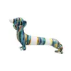 アートカラー漫画ダックスフント犬の樹脂工芸品動物のモダンなクリエイティブホームベッドルーム装飾リビングルームギフトホームアクセサリー210811