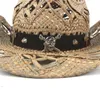 Cloches womem män halm western cowboy cowgirl hombre sombrero cap handwork väv livräddare hattar dropp345v