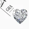 Szjinao 100% genuíno 0.3ct para 4ct coração forma solta pedras preciosas Moissanite pedra laboratório cultivado diamante d cor vvs1 gems anel material