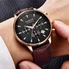 Armbanduhr nördliche Uhren Top Chronograph Quarz Watch Men Leder Fashion Casual Sport Militär Relogio Maskulino279d