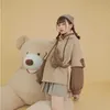 原宿審美的ベアアニメパーカーkawaiiクルーネック長袖特大ストリート壁KPOPフォール冬服トップ210728