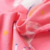 ジャンプメーターファッションユニコーンプリンセスドレスコットンベビー漫画プリントかわいい子供の夏の服チュニック210529
