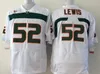 Chen37 Miami Hurricanes College 52 Ray Lewis Jersey Men Orange Green White 5 Andre Johnson Michael Football Jerseys Stitched