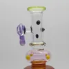 Glass Bong Bee Waterpipe Hookah Recycler Oil Rigs with Unique Percolator 10in height 14mm Bowl