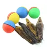 Toys Cat Boule colorée avec fixation en plumes Teaser TEASER ROULET JOUET CHATTEN SCRACK RESTANT PET Interactive Exer2687940