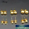 1 Çift Unisex Paslanmaz Çelik Düz Yuvarlak Top Kulak Çiviler Üst Kulak Saplama Küpe 3 -8mm Piercing Takı Fabrika Fiyat Uzman Tasarım Kalitesi Son Tarzı Orijinal