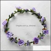 Other Hair Jewelry Bohemian Flower Wreath Garland Crown Festival Wedding Bridal Bridesmaid Headwear Floral Headband Boho Headdress Headpiece