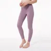 Pantalon de yoga de la mode Femme High Taille Leggings Couleurs solides Matière respirante TrackSuit Super Elastic sans soudure de yogas