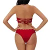 Traje de baño para mujer, Bikini Sexy de cintura alta para mujer, 2022 Halter Warp Chest, traje de baño para mujer, conjunto femenino, traje de baño Bandeau, traje de baño para playa de verano