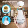 Draadloze IP-camera Lamplicht FishEye 360 graden 3D VR Mini panoramisch huis WiFi CCTV-beveiliging Lampcamera IP 2MP 1 3MP207G5709359