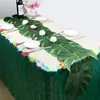 Flores decorativas grinaldas 12pc verde artificial monstera folhas de palmeira para tema tropical havaiano festa decoração de casamento birth6993099
