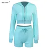 2 Piece Sets Womens Outfits Summer Clothes Vendors Sport Suits With Biker Shorts Crop Top For Fitness Joggers 27403 210712