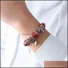 Charm Bracelets Jewelry Bracelet Crystal Large Hole Bead Diy Hand Assembled Colorf Glass Drop Delivery 2021 Rqe5J