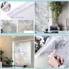 Pencere Dekoratif Ev Gardenwindow Stickers 3D Dekoratif Gizlilik Film Vitray Çıkartma Buzlu Kendinden Yapışkan Çıkartma Duvar Kağıdı Damlası