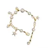 Bracelet à breloques en forme de cœur et de perles pour femme, nouveau Design, en laiton, cadeau, fourniture de bijoux à la mode
