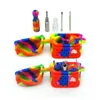 Kit custodia per tubi in silicone colorato multifunzione Glow In Dark Luminoso Erba secca Tabacco One Hitter Catcher Portasigarette per fumatori Punta Oil Rigs Chiodi di paglia DHL Free