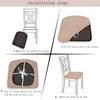 Housses de chaise élastiques de couleur Pure, 10 couleurs, housse de coussin en fourrure de renard argenté, décoration de salon pour la maison