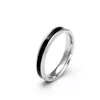 Mäns Tungsten Bröllopsband Ringar Tunn Black Line Engagement Ring Male Smycken 6mm bred