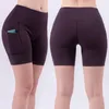 Summer Women's YOGA SHORTS Polyester Fast Drying High Waist Slim Hip Lifting Tights Solid Color Soft Sports Running Fitness Outfit