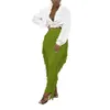 女性のスカートサイドタッセルドレスエレガントなユニークなローブストレートスキニーボディコンのハイトウエストストレッチホットストリートウェアスタイルプラスサイズの女性の服
