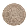 Tecido Round Placemat Tapete Tapete Pad Heat Resistant Taquetas Café Coasta Coaster Table Utherware Mat Decoração de Casa Ferramenta de Cozinha