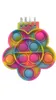 Fidget Toys Rainbow Mini Notebook Kolorowa torba Push Bubble Sensory Squishy Stres reliever Autyzm potrzebuje zabawka przeciw stres dla dzieci dla dzieci, 50 stron