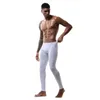 Męska bielizna termiczna Zalecane lodowe jedwabne mężczyźni seksowne długie john high elastyczne rajstopy odzież domowa Softable Pants262f