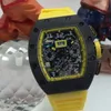 Top Brand Luxury Carbon Fiber Stainless ETA 7750 Movement Black Rubber Bracelets Date Mens Automatic Chronograph Watches Wristwatc3744859