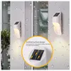 Lâmpadas solares LED Sensor de microondas Paredes luz à prova d 'água à prova d'água para viagens Garden Fence Wall iluminação ao ar livre