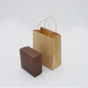 2021 Jewelry Paper Bag Mini Kraft Paper Gift Handle Bag Wedding Party Candy Food Packaging Bag 10*5*12cm