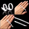 Sizers Jewelry Tools & Equipment Jewelryus Uk Ring Rer Britain And America White Rings Hand Size Measure Circle Finger Circumference Screeni