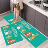 Carpets 2pcs/set Printed Carpet Kitchen Mat Bathroom Door Non-slip Foot Rugs Strip Hallway Mats For Home Living Room Decor